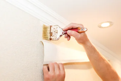 Pose de papier peint à Larnod — revêtements muraux et toiles de verre